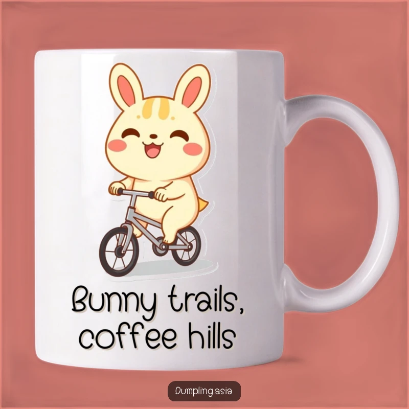 Funny Bao Bun Bicycle Mug - Happiest Steamed Bun Gift for Cute Food Lovers