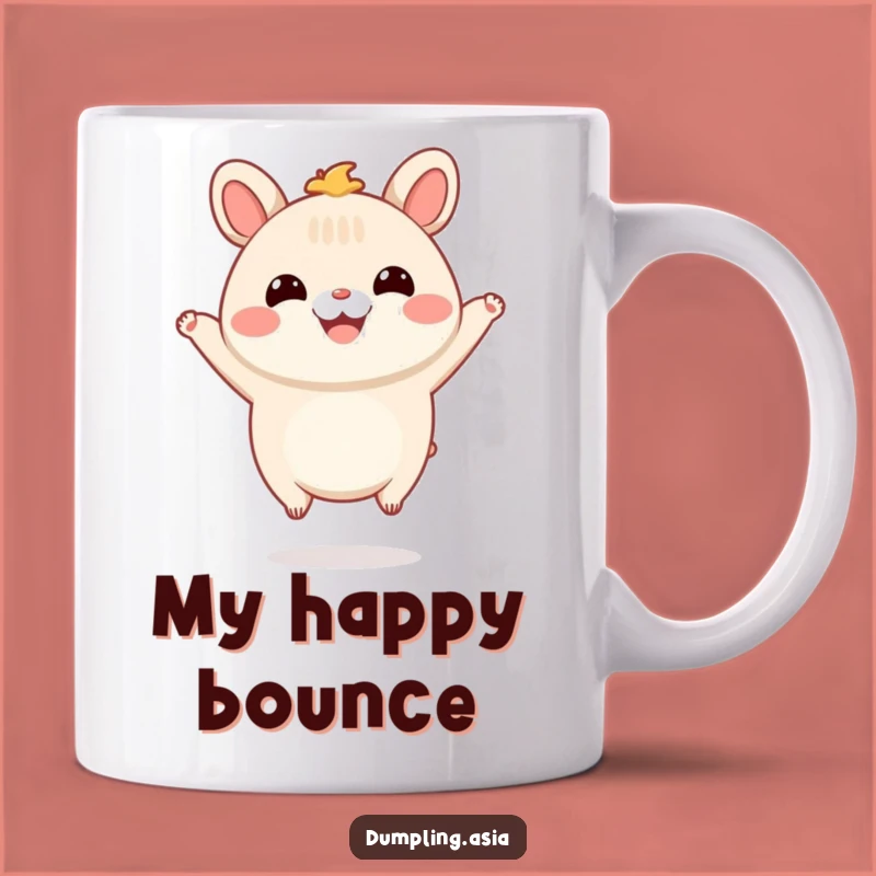 Funny Bao Bun Jump Mug: Happy Character Gift for Joyful Mornings