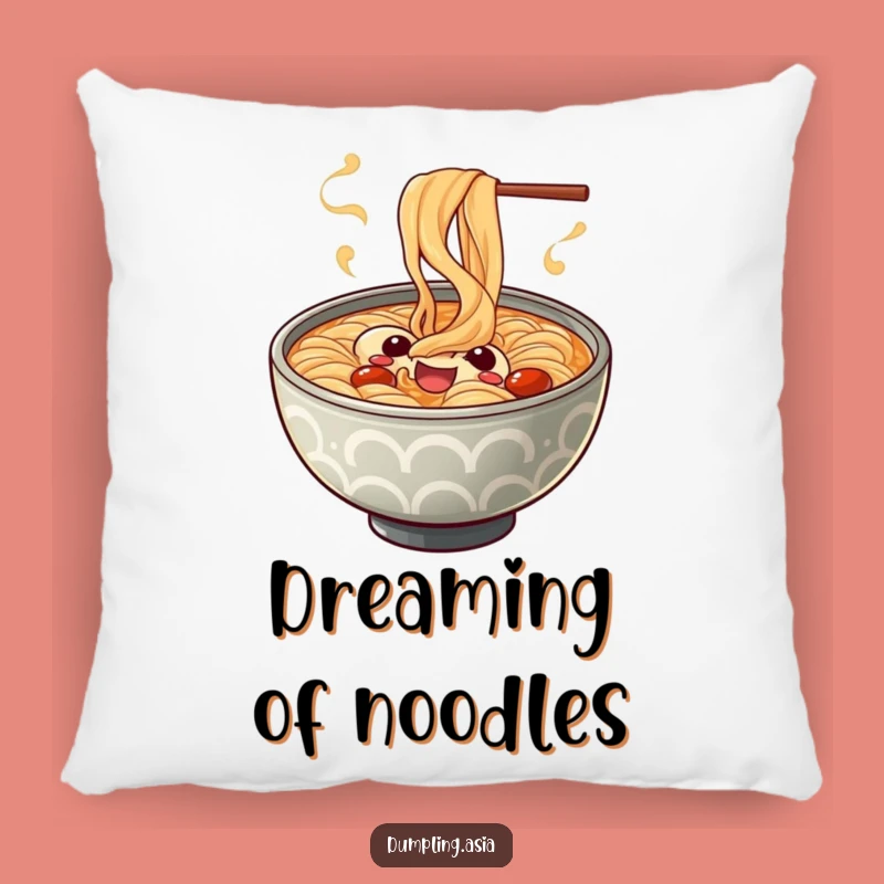 Funny Ramen Bowl Steam Pillow - Comfy & Cute Noodle Accent