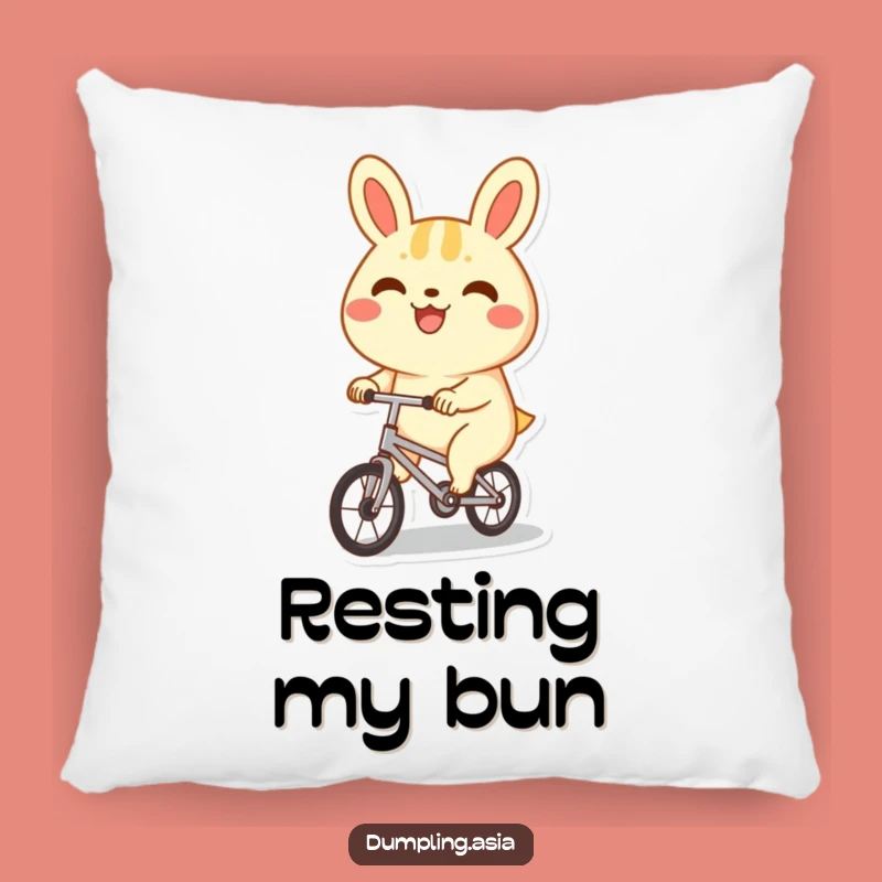 Funny Bao Bun Bicycle Pillow - Comfy & Cute Steamed Bun Accent