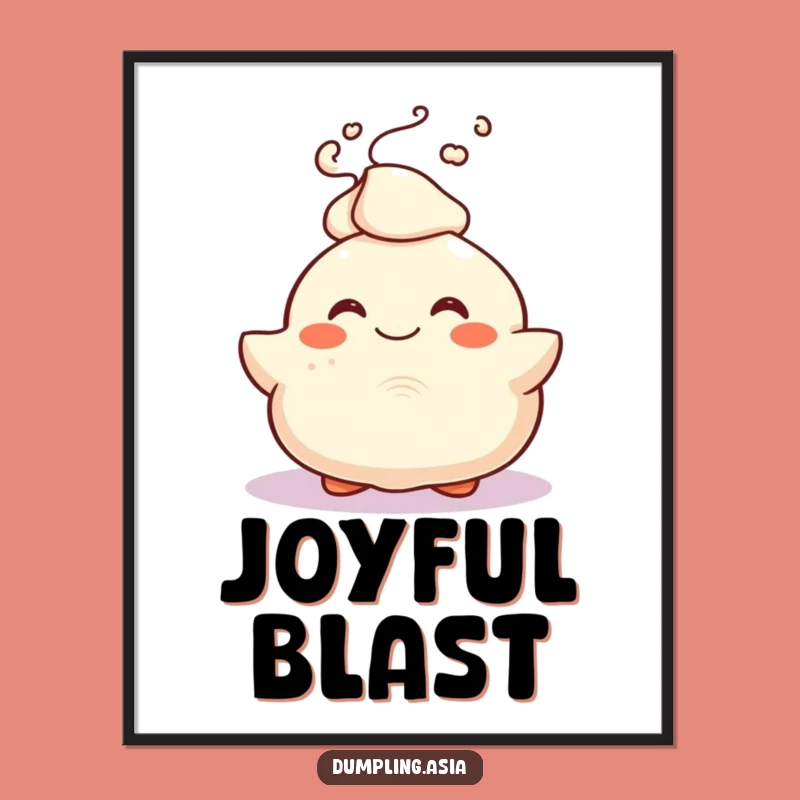 Funny Dumpling Steam Poster: Joyful Art for Your Kitchen Walls