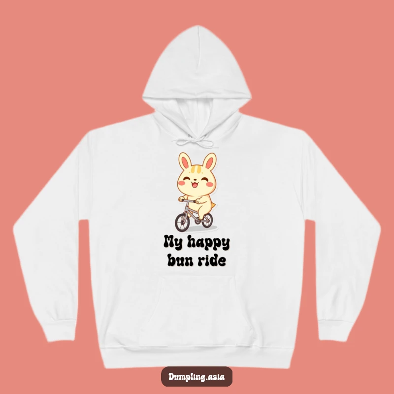 Funny Bao Bun Bicycle Hoodie - Cozy & Cute Steamed Bun Apparel