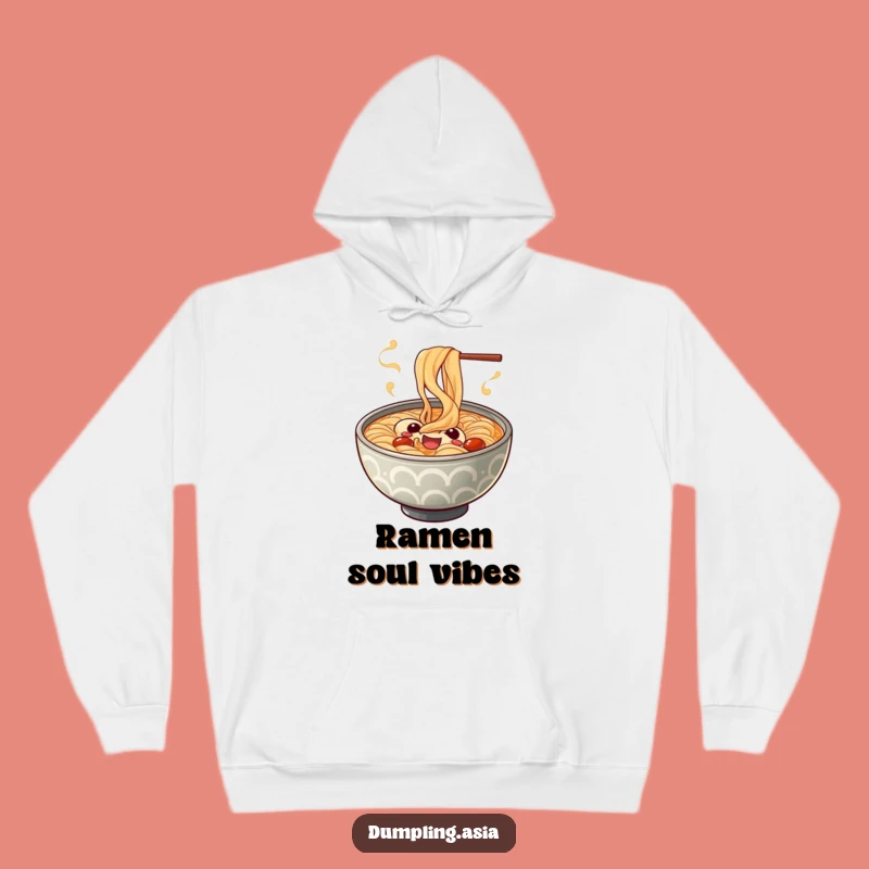 Funny Ramen Bowl Steam Hoodie - Cozy & Comical Noodle Lover Apparel