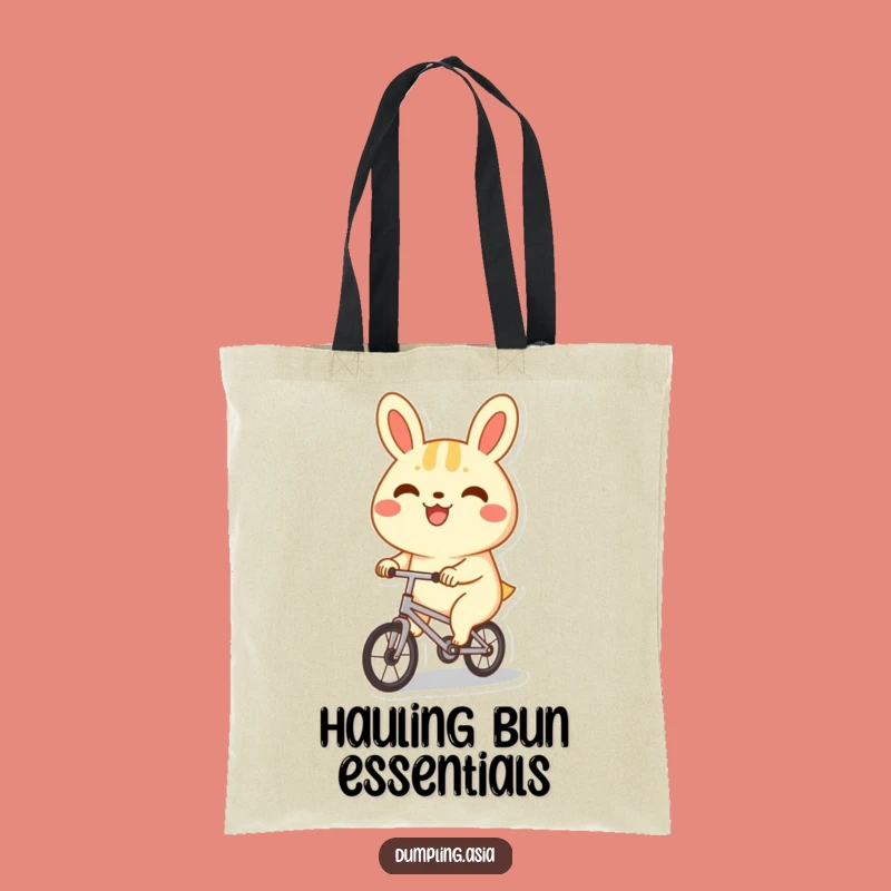 Funny Bao Bun Bicycle Tote Bag - Practical & Adorable Foodie Carryall